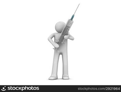 Syringe (3d isolated characters series)
