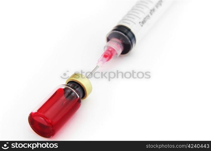 Syringe and blood vial