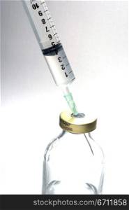 Syringe and bottle