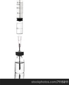 Syringe and vaccine isolated