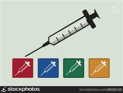 syringe icons set