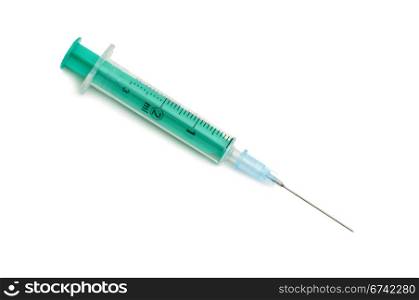 syringe isolated on a white background