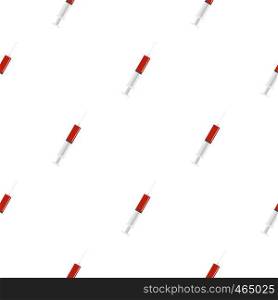 Syringe with red liquid pattern seamless flat style for web vector illustration. Syringe with red liquid pattern flat