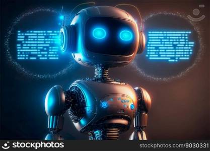 System Artificial intelligence Chat AI , Technology smart robot Ai Chat application software , robot application Chat , Generative Ai