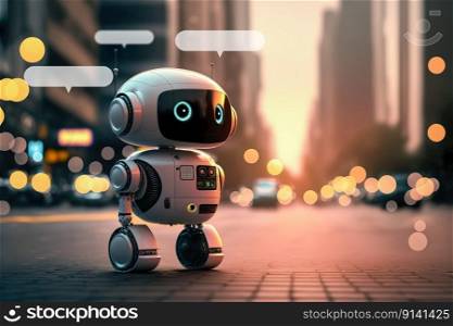 System Artificial intelligence ChatGPT Chat Bot AI , Technology smart robot Ai Chat GPT application software , robot application Chat GPT , Generative Ai