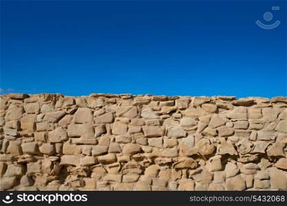 Tabarca Island battlement fort masonry wall detail in Spain