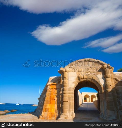Tabarca Puerta de San Miguel de Tierra fort door arc in Alicante Spain