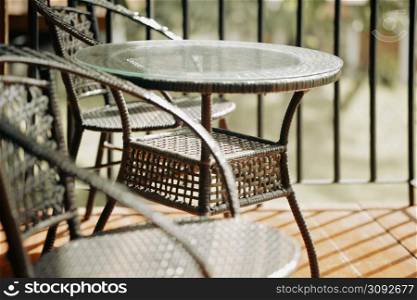 table chair for relaxing on terrace balcony