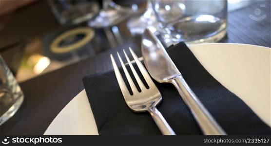 Table Cutlery, Table Setting, Fork and Knife Restaurant Serving