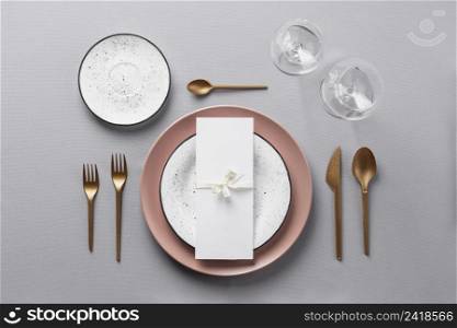 table etiquette dressing flat lay