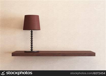 table lamp on the shelf