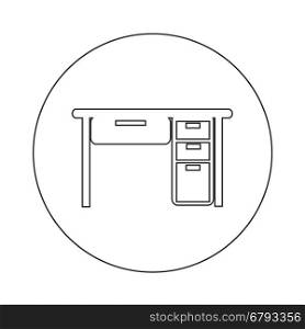 Table Office Icon illustration design