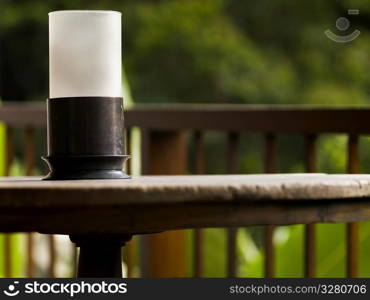 Table on balcony in Bali