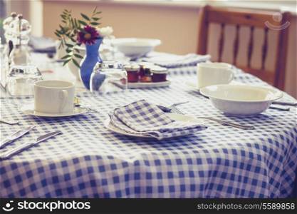 Table set for breakfast