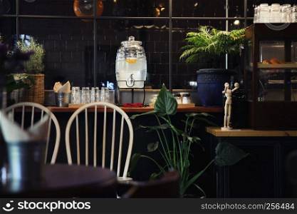 Table set in dark tone