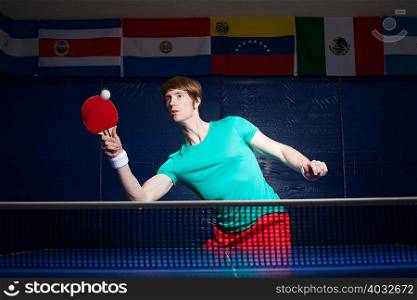 Table tennis player training