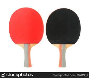table tennis rackets isolated on white background