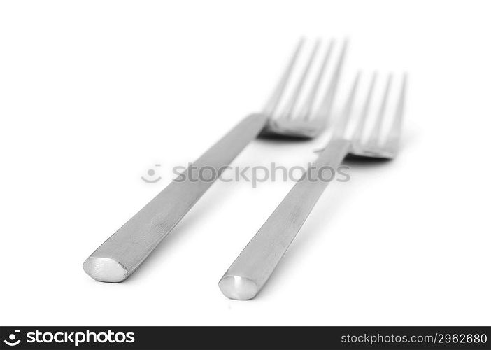 Table utensils isolated on the white background