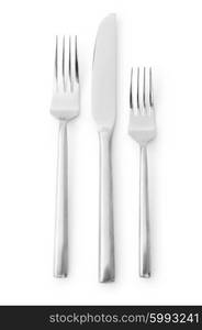 Table utensils isolated on the white background