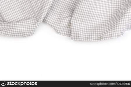 tablecloth on white background,crumpled fabric background