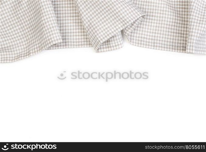 tablecloth on white background,crumpled fabric background