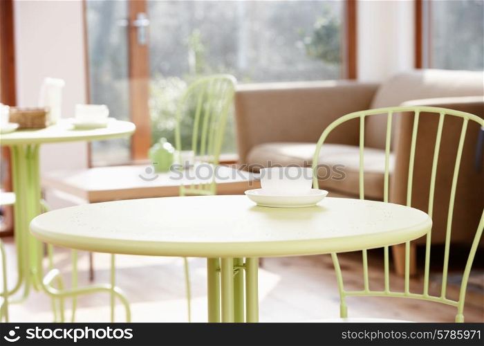 Tables And Chair In Empty Cafe
