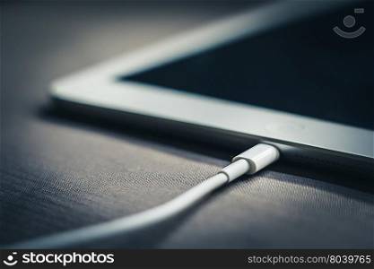 Tablet charging battery, Vintage tone