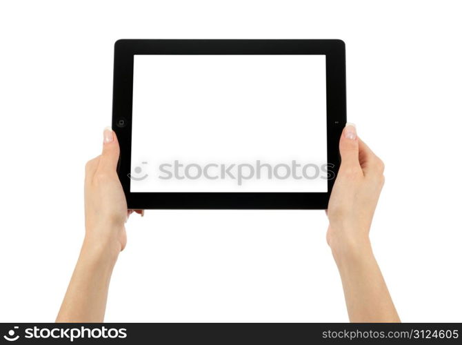 tablet computer in a hands