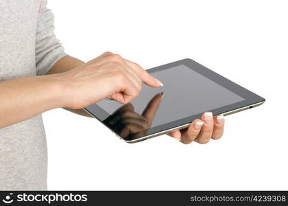 tablet computer in a hands