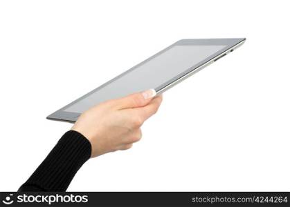 tablet computer in a hands
