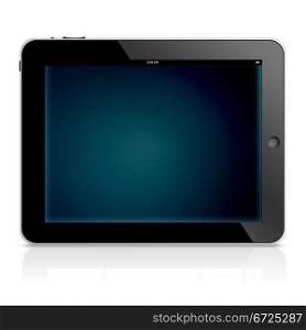 Tablet computer isolated on black background