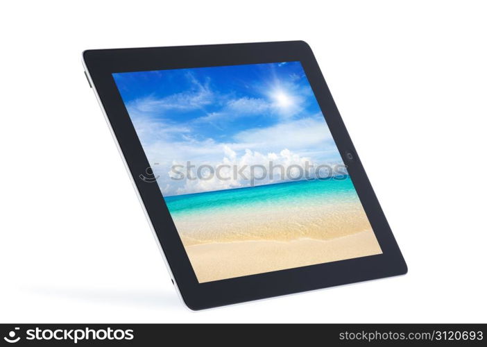 tablet computer isolated on white