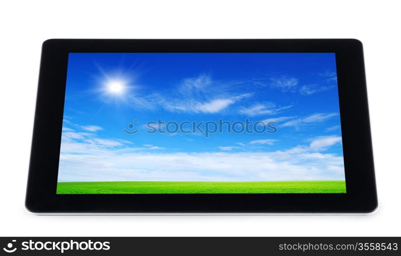 tablet computer isolated on white