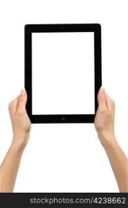 tablet computer. Isolated over white background.
