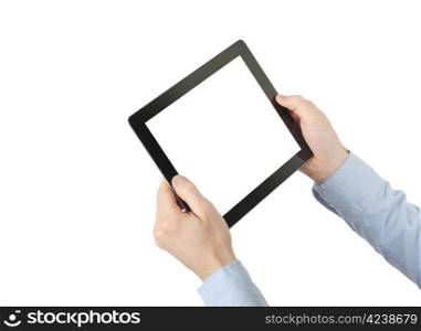 tablet computer. Isolated over white background.