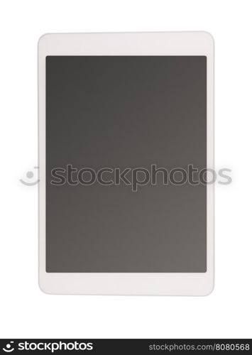 Tablet computer on white