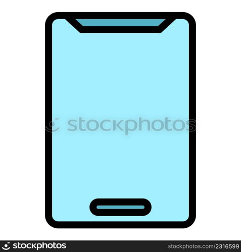 Tablet monitor icon. Outline tablet monitor vector icon color flat isolated. Tablet monitor icon color outline vector