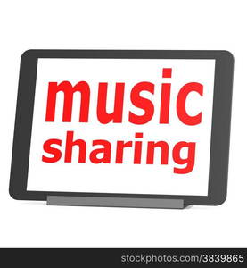 Tablet music sharing