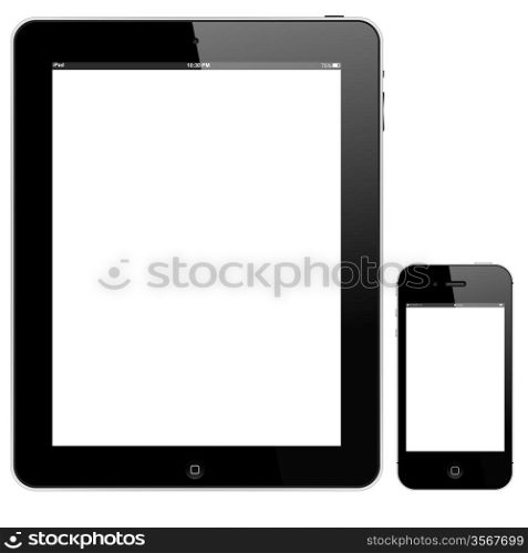 tablet pc and smartphone, vector format