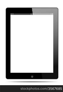 Tablet pc on white background