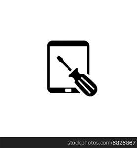 Tablet PC Repair Service Icon. Flat Design.. Tablet PC Repair Service Icon. Flat Design Isolated Illustration.