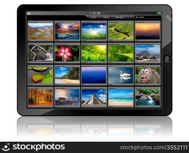 Tablet PC with photo gallery