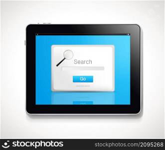 Tablet - search concept