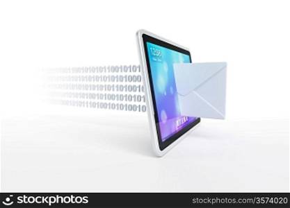 tablet with incoming mail