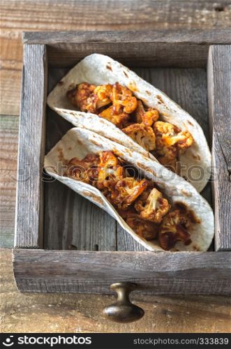 Tacos with spicy cauliflower