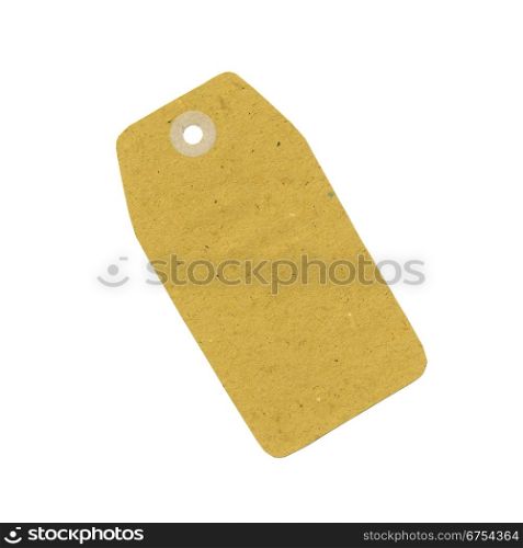 Tag label. Tag label isolated over a white background