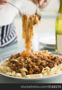 Tagaliatelle with Ragu Sauce