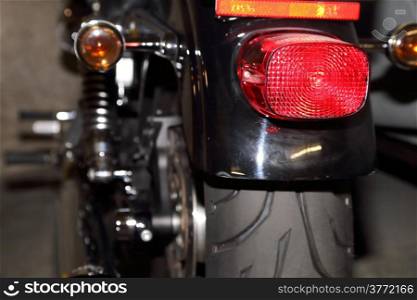 Tail lights on a motorcycle