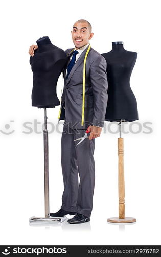 Tailor isolated on the white background