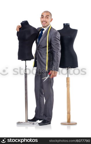 Tailor isolated on the white background